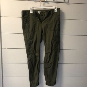 Olive color cargo joggers from the Loft outlet